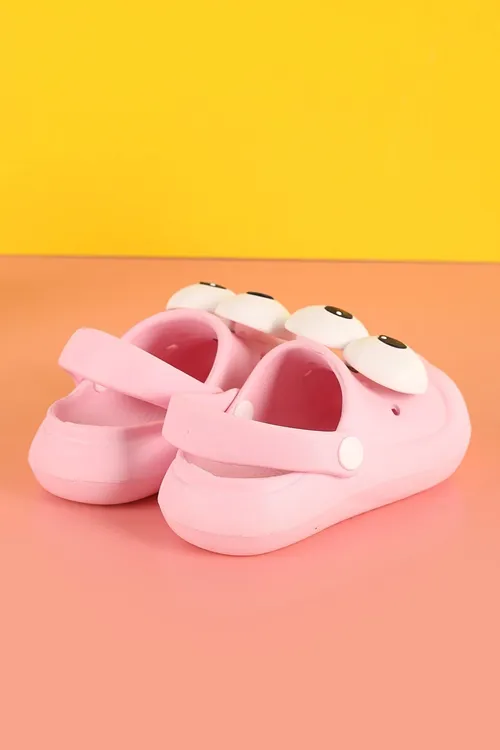 Pembe Emoji Günlük Bahçe Sahil Plaj Kreş Kız Çocuk Terlik & Sandalet