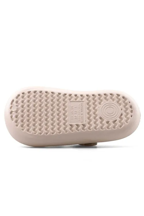 Ekru Emoji Günlük Bahçe Sahil Plaj Kreş Unisex Çocuk Terlik & Sandalet