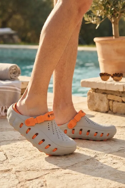 Buz Turuncu Günlük Sahil Havuz Plaj Terliği Unisex Terlik & Sandalet