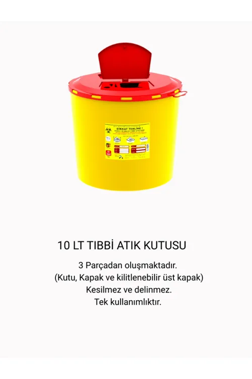 10 Lt Tıbbi Atık Kutusu 3'lü