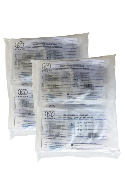 galena düz Musluklu Idrar Torbası 2000 Ml (20'li Paket)
