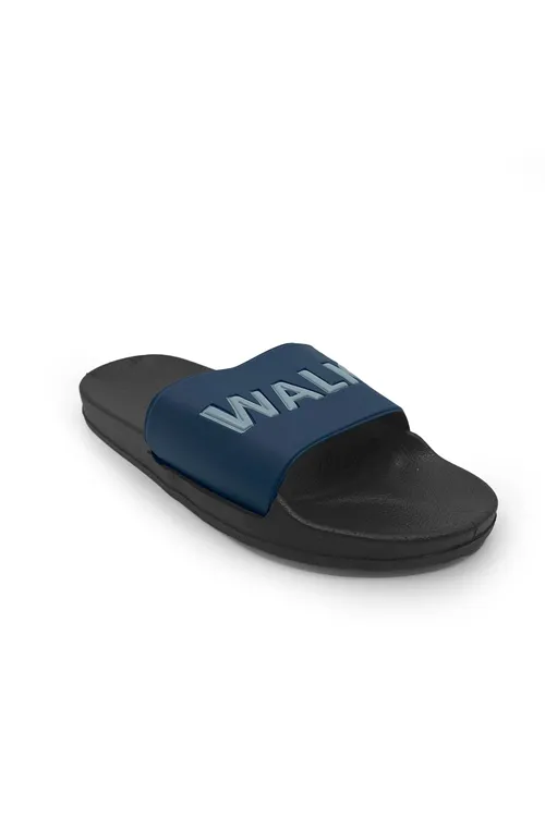 Walk Lacivert Gri Erkek Terliği Havuz ve Plaj Günlük Kullanım