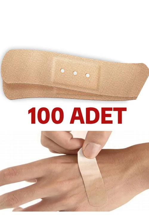 Bez Yara Bandı 10'lu 10 Paket 100 Adet Pratik Kullanımlı