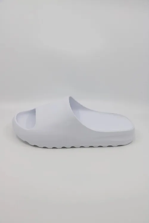 EVA Unisex Kadın Erkek Beyaz Sabo Günlük Rahat Balkon Bahçe Havuz Plaj Terliği