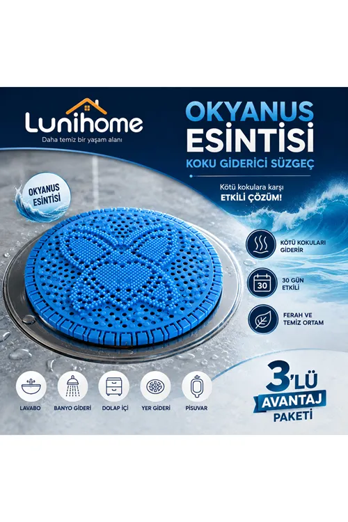 Koku Giderici |3 Adet Okyanus Esintisi Çok Amaçlı,Banyo,Tuvalet,Pisuvar,Lavabo - 30 Gün Ferahlık |Mini,Okyanus Esintisi Kokulu