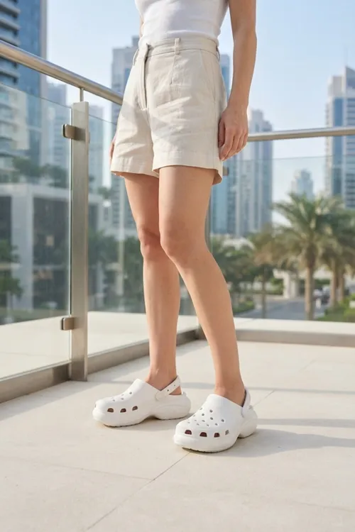 Beyaz Günlük Balkon Bahçe Havuz Plaj Terliğ Yüksek Tabanlıi Kadın Terlik & Sandalet