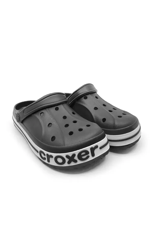 Croxer Siyah Unisex Ortopedik Doktor Aşçı Hastane Plaj ve Günlük Ev Terliği
