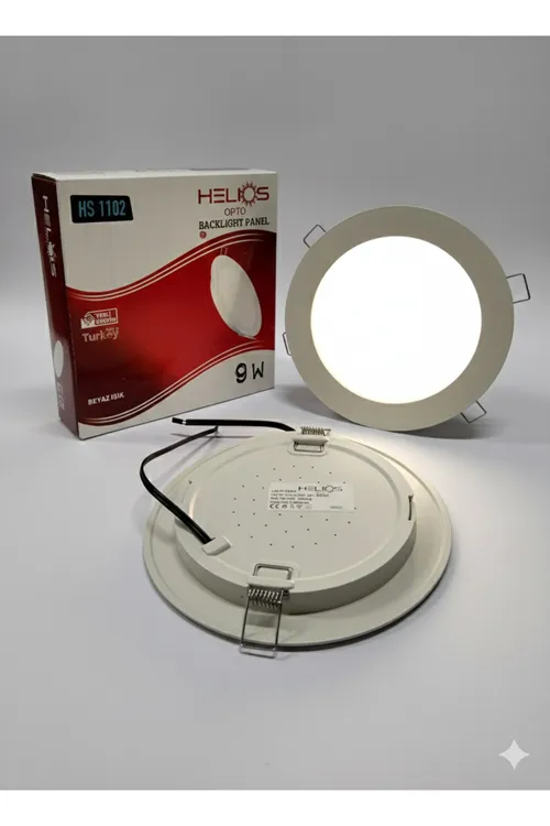 9 W Beyaz Işık Led Spot Panel Lamba Dahili Trafolu Dış çap 14.5cm İç çap 10.7cm