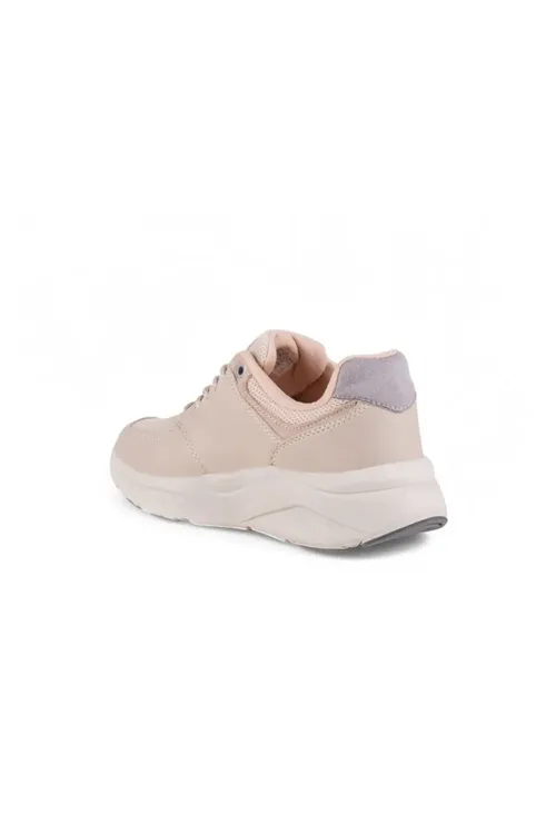 Bej Krem Ortopedik Konforlu Kadın Spor Ayakkabı Günlük Sneaker