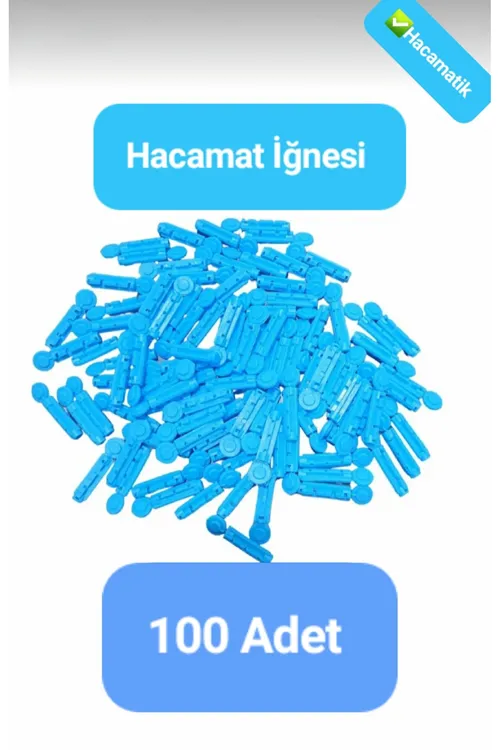 100 Adet Hacamat Kalemi Iğnesi - Lanset Iğne - Şeker Parmak Delme Iğnesi