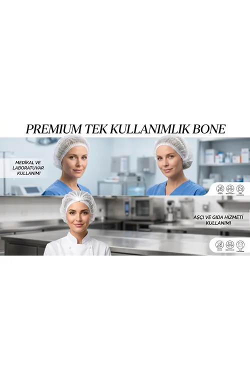 Premium Tek Kullanımlık Bone (100'lü Paket)