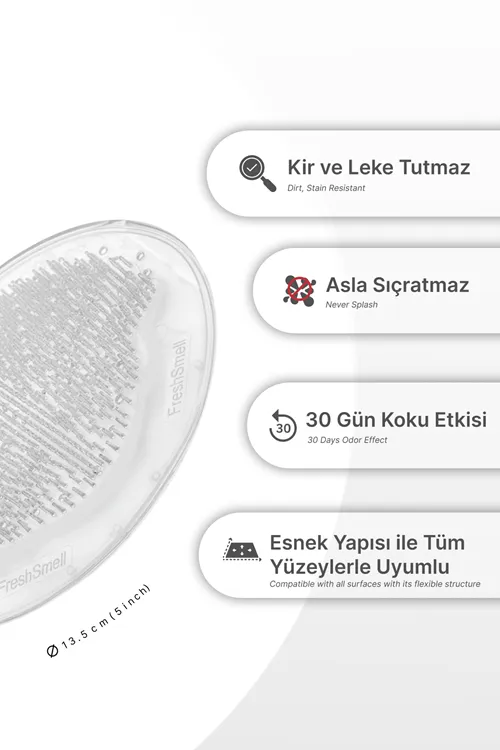 Pisuvar Süzgeci | Ev ve Ortak Alan Kullanımına Uygun, Sıçratmaz 30 Gün Ferah Koku | White Soap