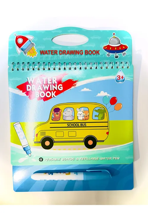 Okul Servisi / School Bus Water Painting - Sihirli Özel Kalem Ile Boyama Kitabı