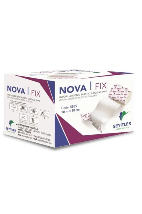 Nova-fix Esnek Sabitleme Bandı Fix Flaster Bant 10m X 10cm 4 Adet