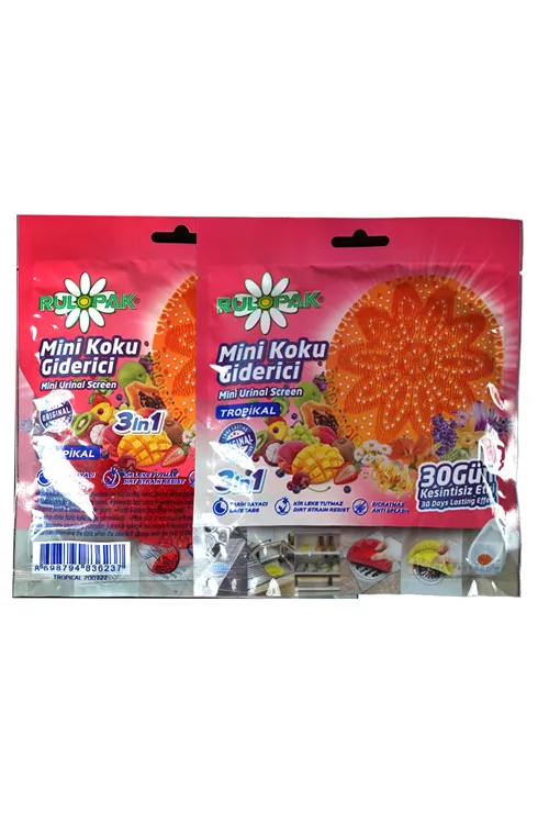 Mini Lavabo Pisuvar Süzgeci Koku Giderici (Tropical) 4'Lü Paket