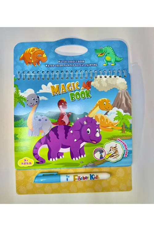 Dinozorlar Dünyası Triceratops Painting - Sihirli Özel Kalem ile Boyama Kitabı