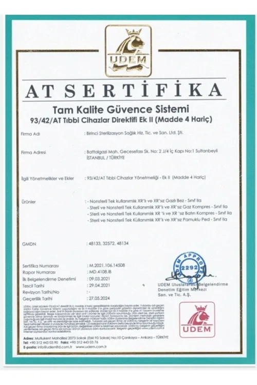 Gaz Kompres Spanç 5 cm x 5 cm 8 Kat 5'li Paket 500 Adet