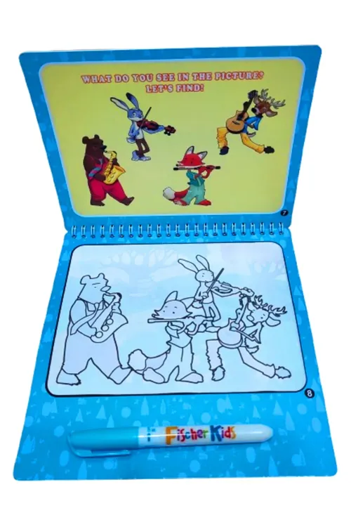 Orman Arkadaşları Sihirli Boyama Kitap - Sihirli Özel Kalem ile Boyama Kitabı