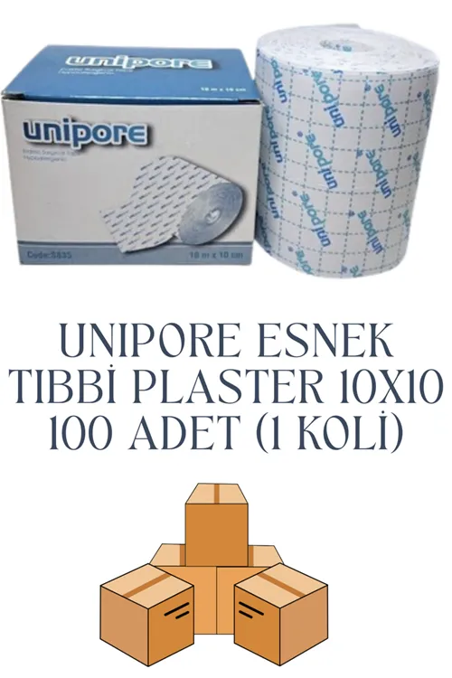 UNIPORE ESNEK TIBBİ FLASTER 10X10 100 ADET (1 KOLİ)