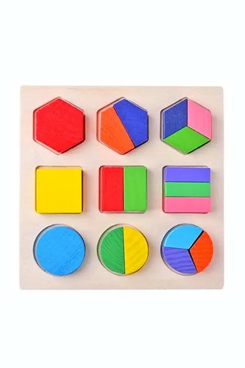 Ahşap Montessori Geometrik Şekiller Oyun Seti