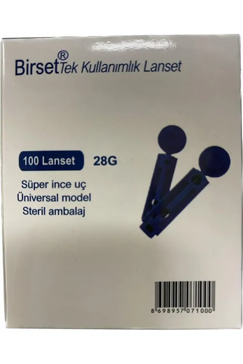 Şeker Lanseti 100 Adet Lanset Parmak Delme Iğnesi - Süper Ince Uç Steril Ambalaj