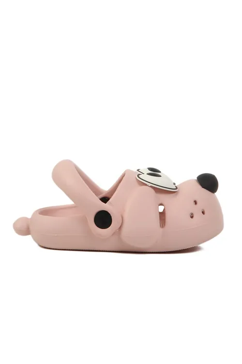 Doggy Pudra Köpek Figürlü Sevimli Günlük Bahçe Sahil Plaj Kreş Unisex Çocuk Terlik&Sandalet