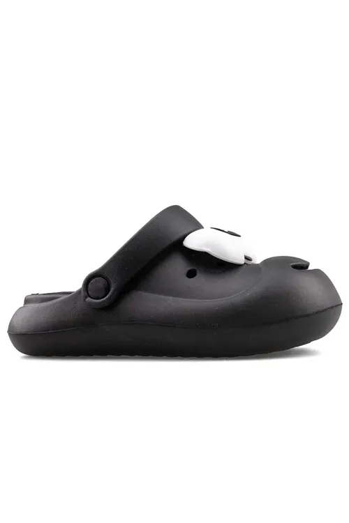 Siyah Emoji Günlük Bahçe Sahil Plaj Kreş Unisex Çocuk Terlik & Sandalet