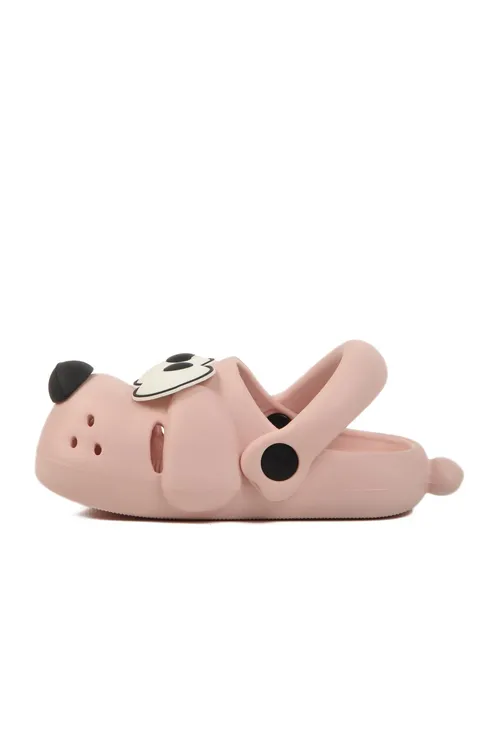 Doggy Pudra Köpek Figürlü Sevimli Günlük Bahçe Sahil Plaj Kreş Unisex Çocuk Terlik&Sandalet