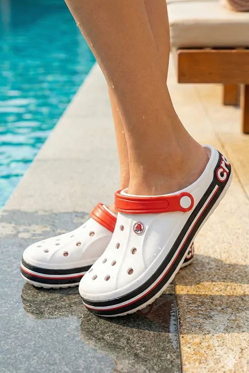 Croxer Beyaz Kırmızı Anatomik Comfort Terlik & Sandalet