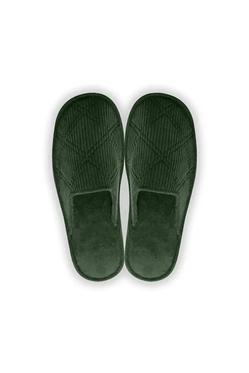 Comfort Uniseks Yeşil Ev Terliği Rahat Hediyelik Çeyizlik Damat Misafir Terliği 37-45