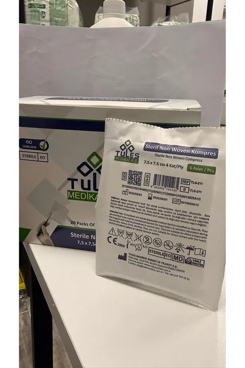 STERİL GAZLI KOMPRES 7.5X7.5 CM 100'LÜ