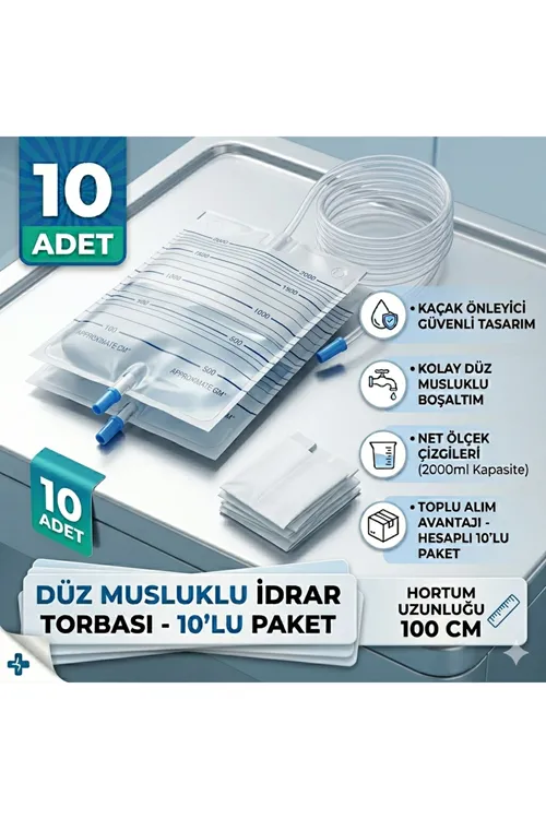 Lunimed Düz Musluklu İdrar Torbası 10 Adet
