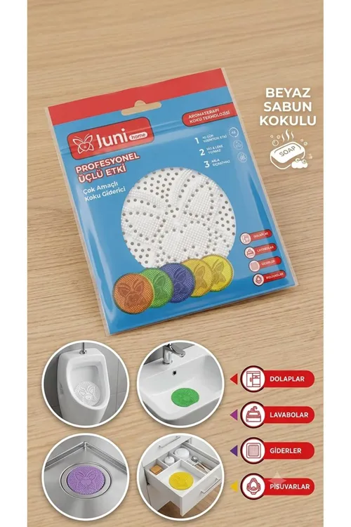 Beyaz Sabun Kokusu Lavabo Banyo Dolap Gider Pisuvar Süzgeci Beyaz Sabunlu Koku Giderici