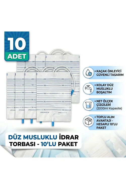 Lunimed Düz Musluklu İdrar Torbası 10 Adet