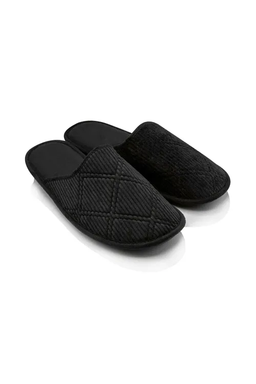 Comfort Unisex Siyah Ev Terliği Rahat Hediyelik Çeyizlik Misafir Terliği