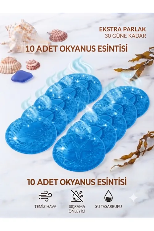 Lavabo Koku Giderici 10 Adet Okyanus Kokulu Süzgeç Evye Koku Önleyici Çok Amaçlı Banyo Duş Çöp Kovası Uyumlu