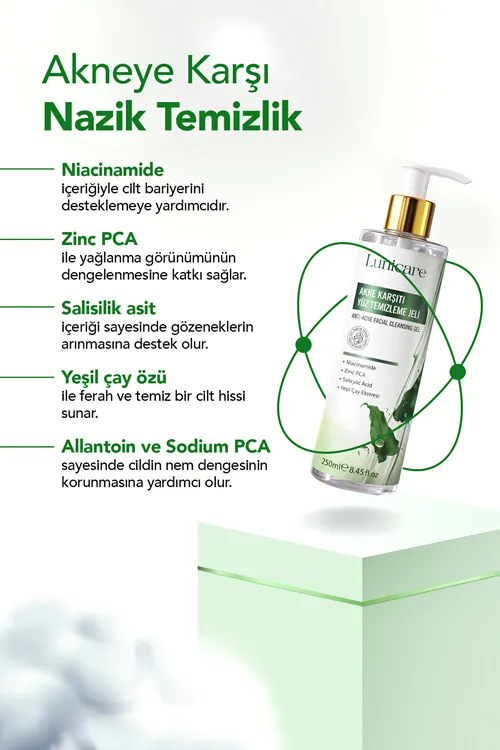 Yağlı Ve Akneye Sivilceye Eğilimli Ciltler için Yüz Temizleme Jeli 250 ml