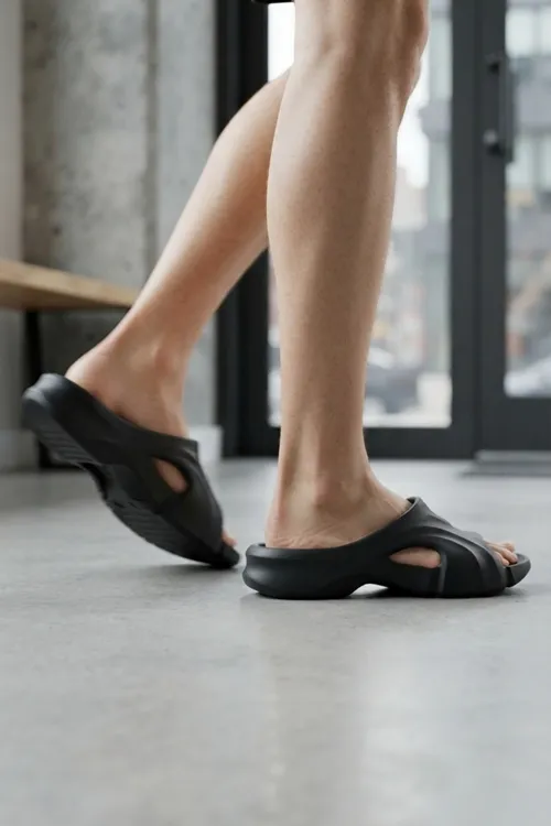 Siyah Günlük Balkon Bahçe Havuz Plaj Terliği Unisex Terlik
