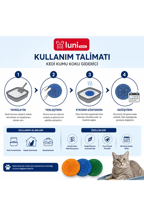 Kedi Kumu Ve Tuvaleti Koku Giderici, Mango Kokulu Idrar Ve Çişi Süzgeci Kokusuz Tuvalet Için