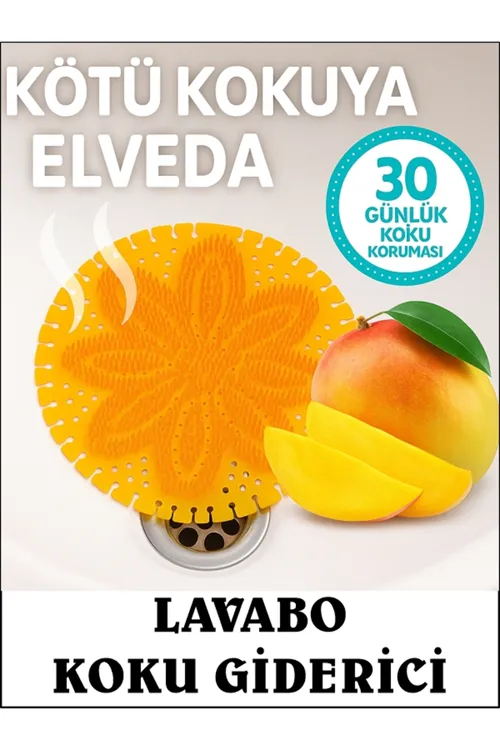 Lavabo Koku Giderici 10 Adet Mango Kokulu Süzgeç Evye Koku Önleyici Çok Amaçlı Banyo Duş Çöp Kovası Uyumlu