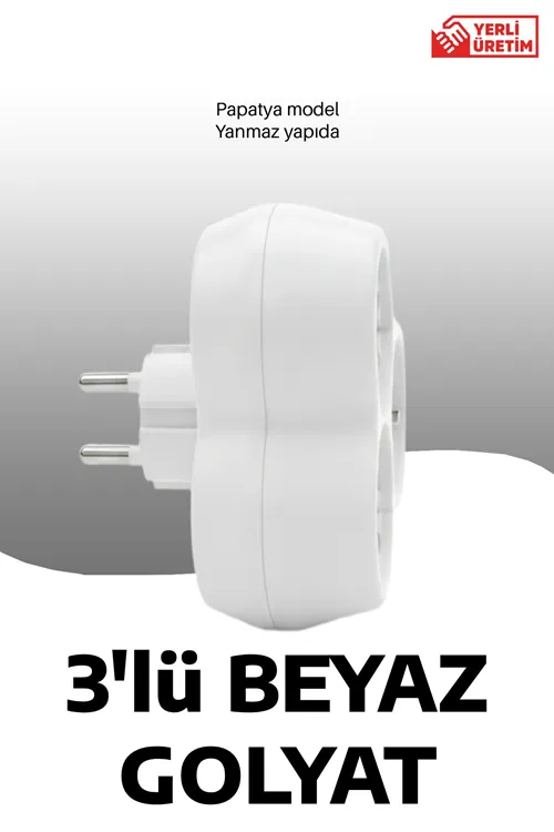 3'lü Topraklı Papatya Golyat Fiş Priz (CE SERTİKALI)