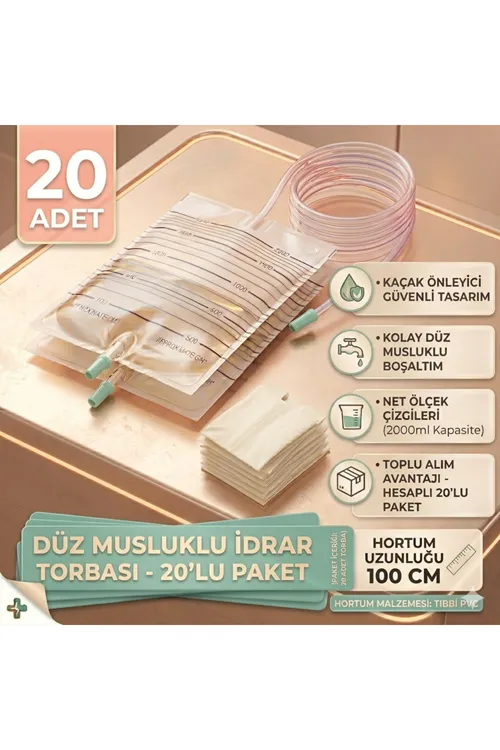 Lunimed Düz Musluk İdrar Torbası 20 Adet