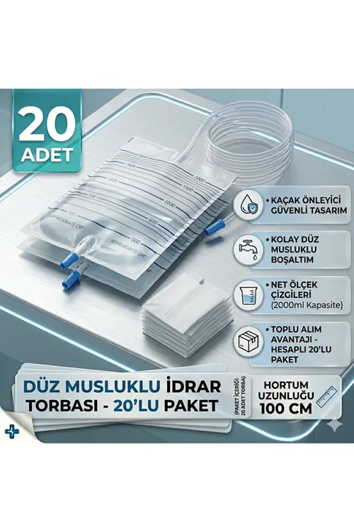 Lunimed Düz Musluk İdrar Torbası 20 Adet