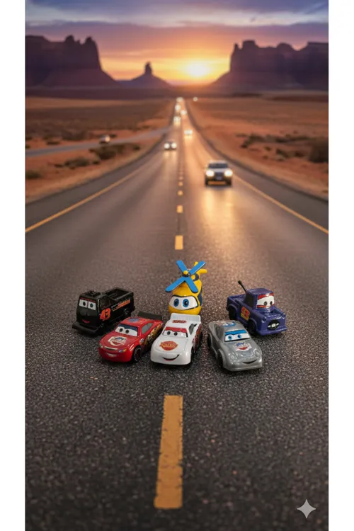 Şimşek McQueen ve 6 Arkadaşı Araçlar Seti