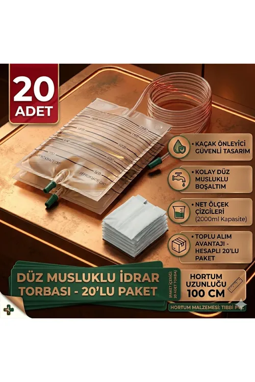 Lunimed Düz Musluk İdrar Torbası 20 Adet