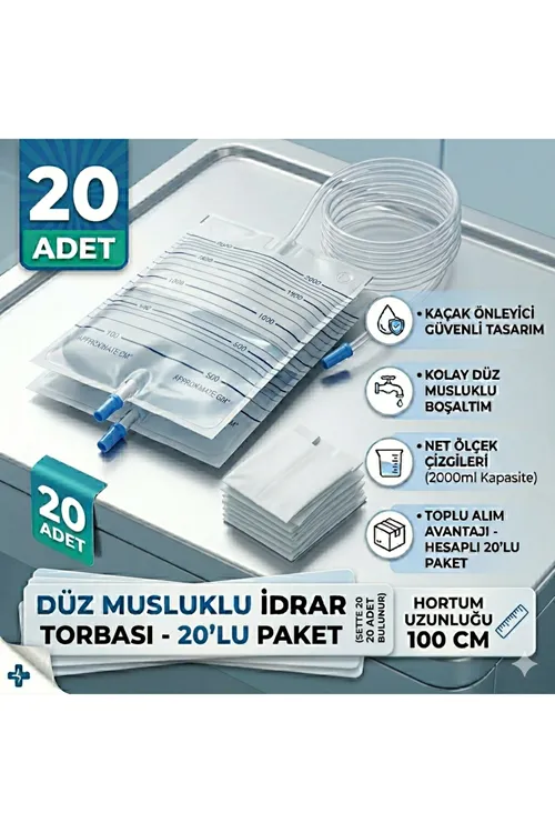 Lunimed Düz Musluk İdrar Torbası 20 Adet