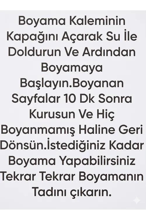 Su Kalemi İle Sihirli Boyama Kitabı 2 Adet