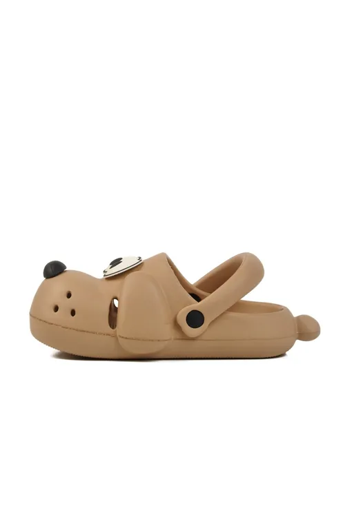 Doggy cappuccino Köpek Figürlü Sevimli Günlük Bahçe Sahil Plaj Kreş Unisex Çocuk Terlik & Sandalet