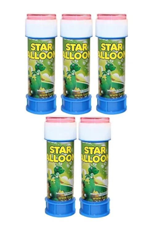 Çocuk Nefes Geliştirme Oyuncağı Star Bubbles Mini Baloncuk Köpük Oyuncak 5 Adet