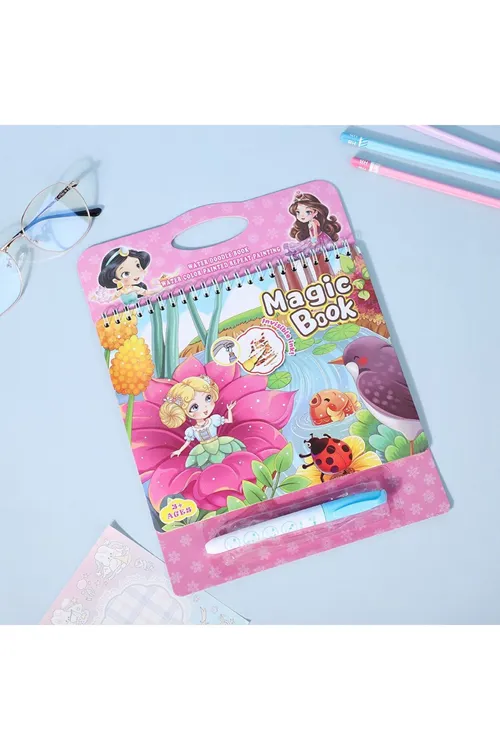 Hayvanlar Prenses 4'lü Set Boyama Kitap - Sihirli Özel Kalem ile Boyama Kitabı